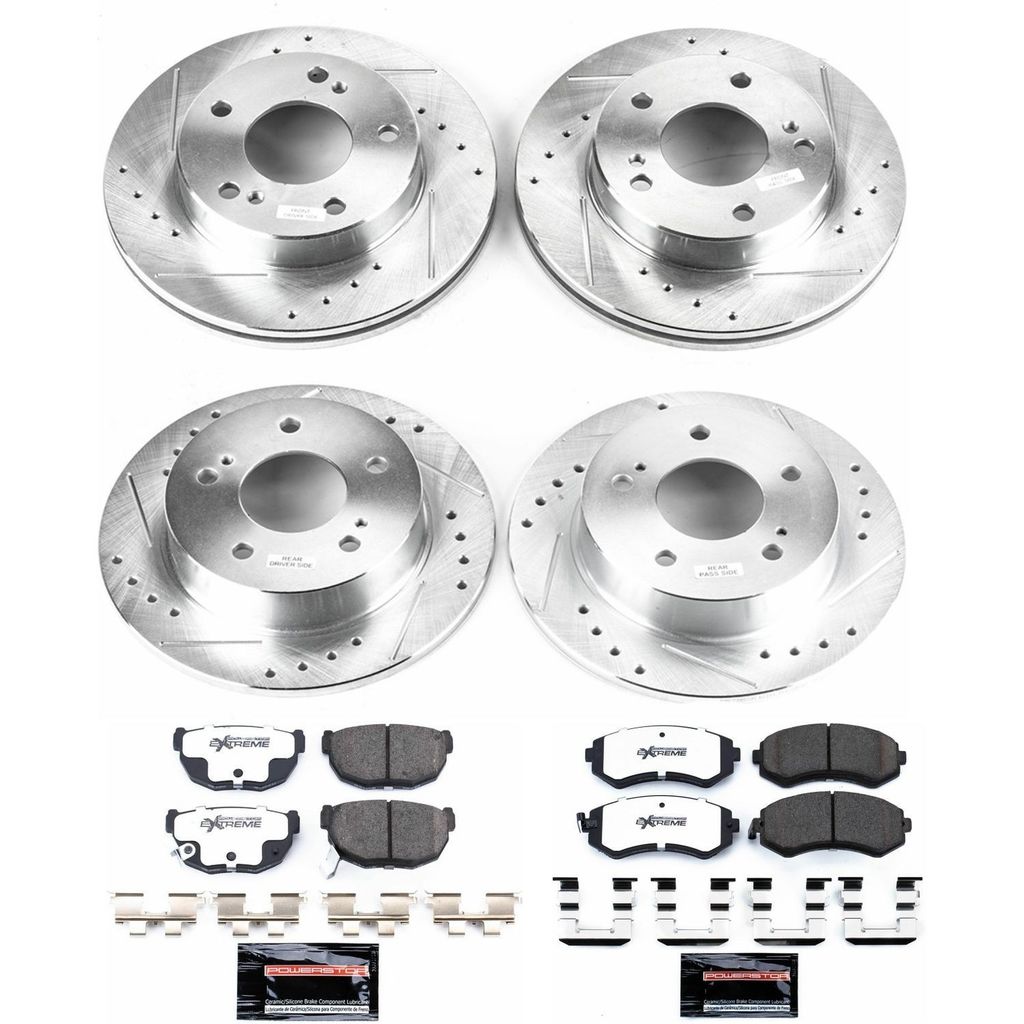 PowerStop K755-26 - Z26 Drilled and Slotted Brake Rotors and Pads Kit
