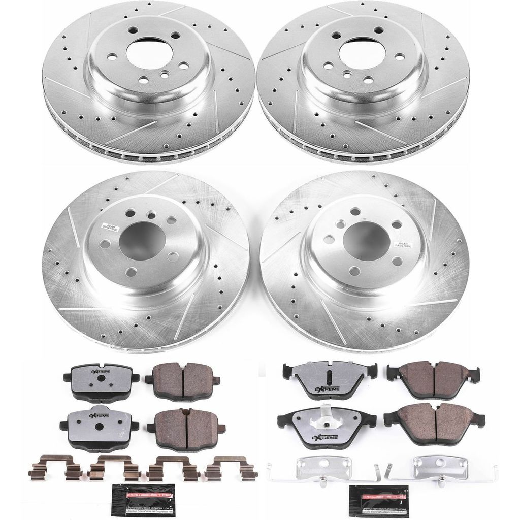 PowerStop K7552-26 - Z26 Drilled and Slotted Brake Rotors and Pads Kit