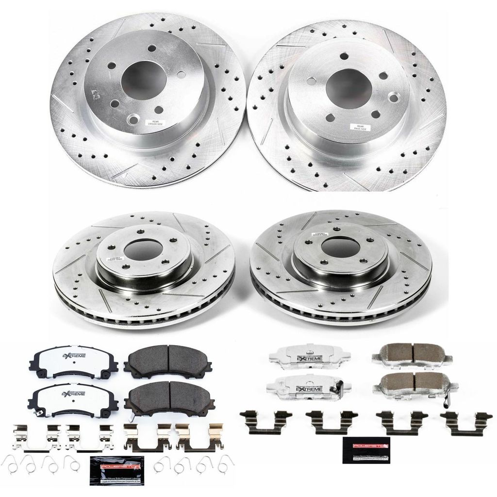 PowerStop K7584-26 - Z26 Drilled and Slotted Brake Rotors and Pads Kit
