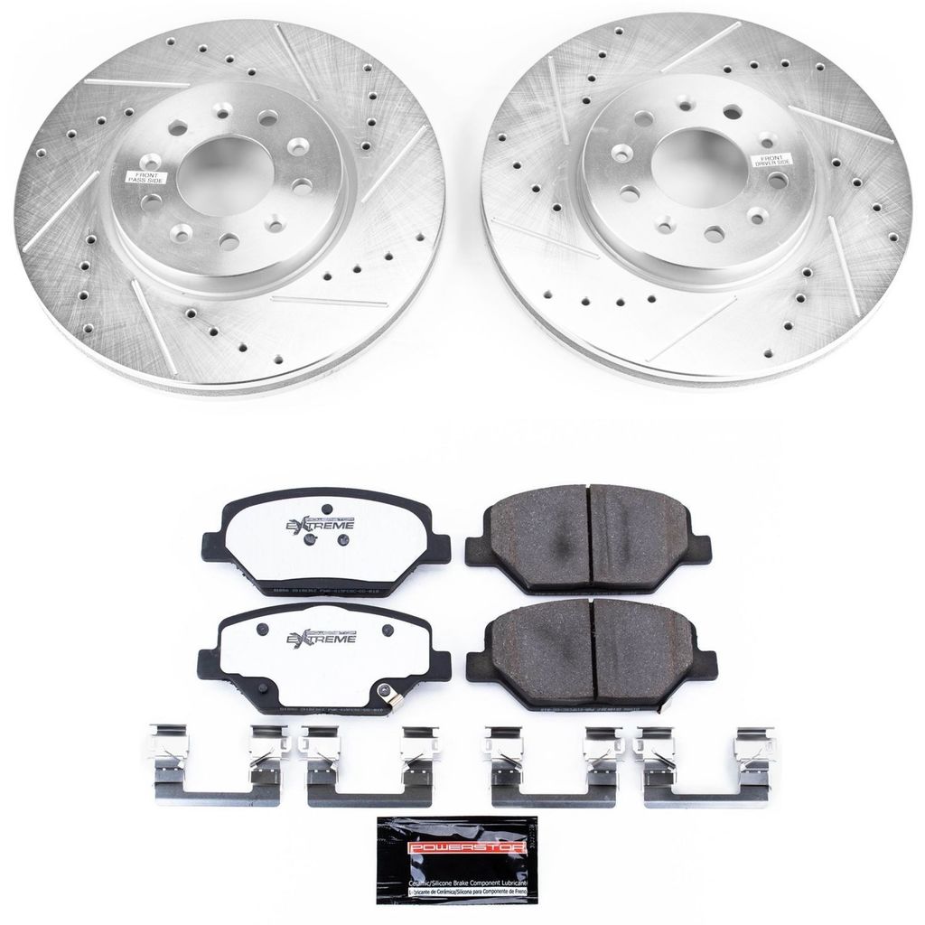 PowerStop K7661-26 - Z26 Drilled and Slotted Brake Rotors and Pads Kit