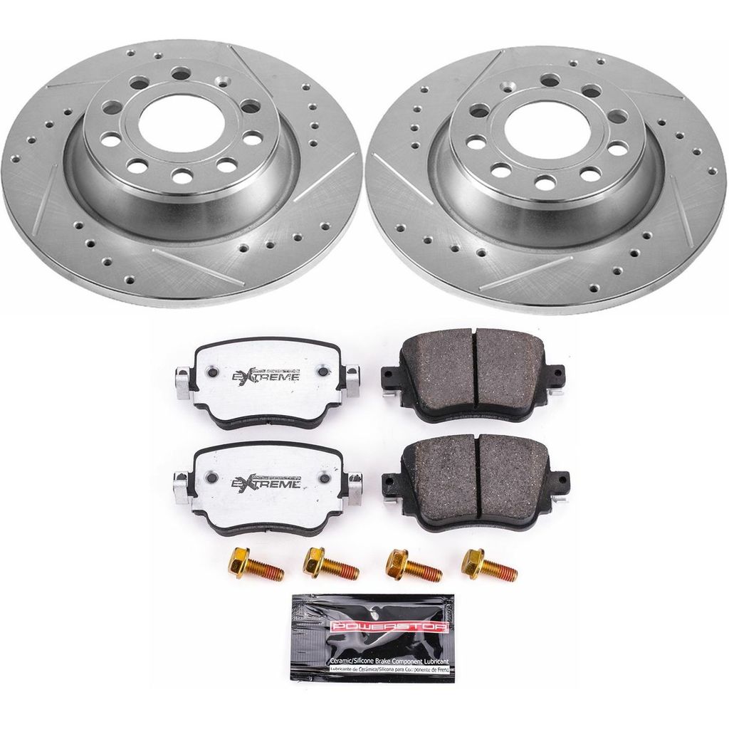 PowerStop K7707-26 - Z26 Drilled and Slotted Brake Rotors and Pads Kit