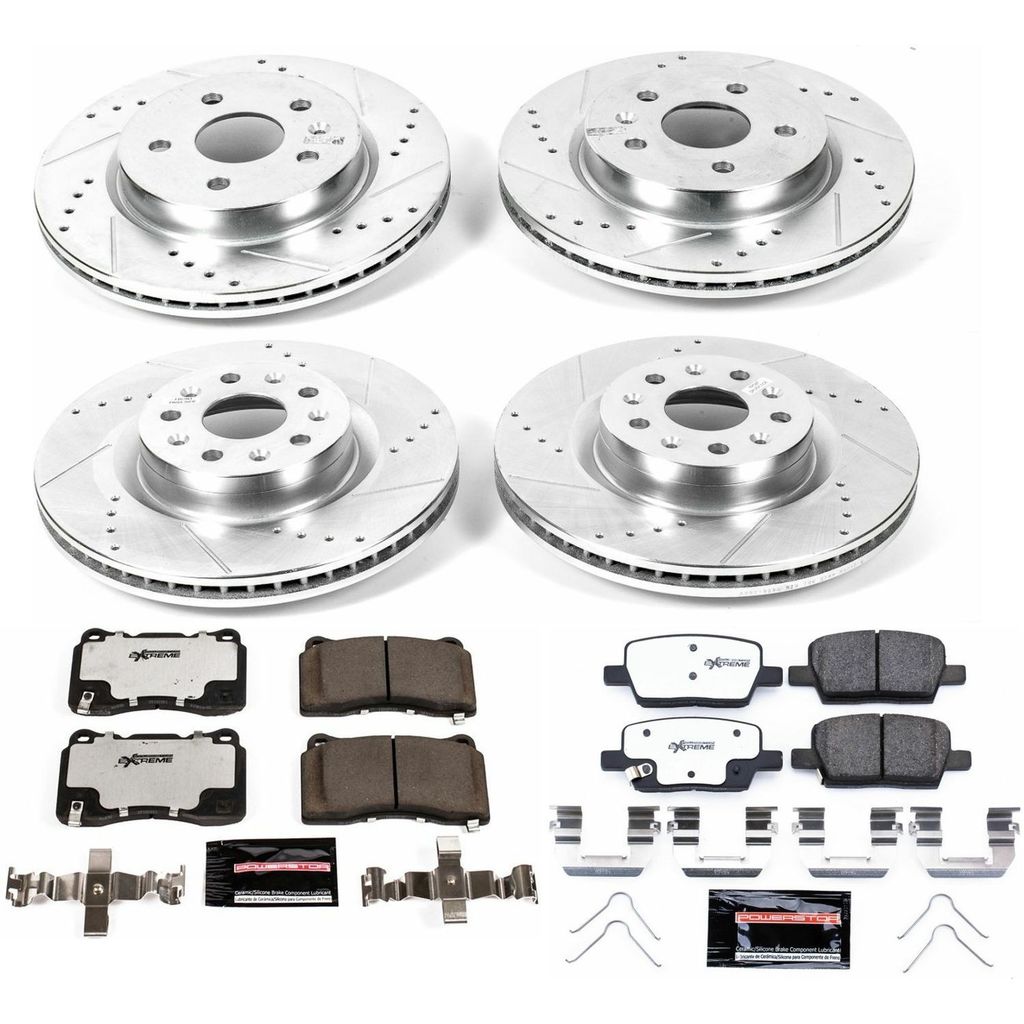 PowerStop K7816-26 - Z26 Drilled and Slotted Brake Rotors and Pads Kit
