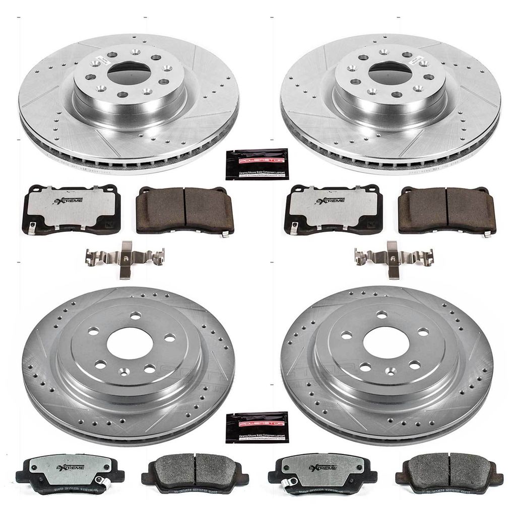 PowerStop K7817-26 - Z26 Drilled and Slotted Brake Rotors and Pads Kit
