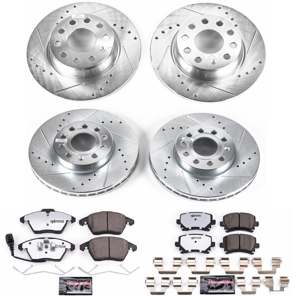 PowerStop K7837-26 - Z26 Drilled and Slotted Brake Rotors and Pads Kit