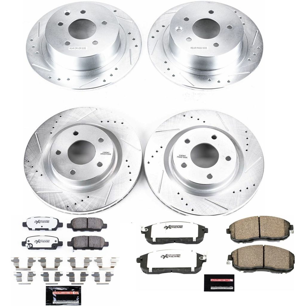 PowerStop K7865-26 - Z26 Drilled and Slotted Brake Rotors and Pads Kit