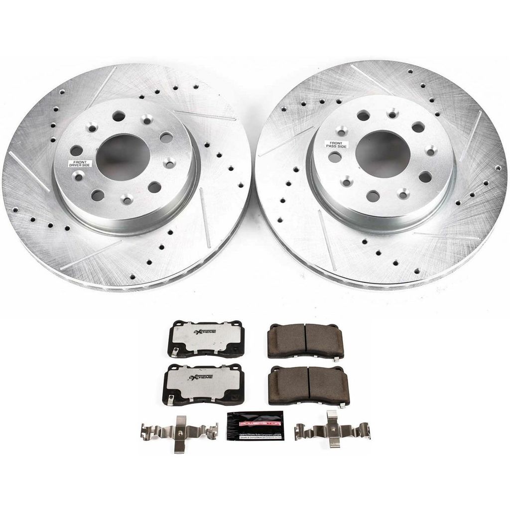 PowerStop K7882-26 - Z26 Drilled and Slotted Brake Rotors and Pads Kit