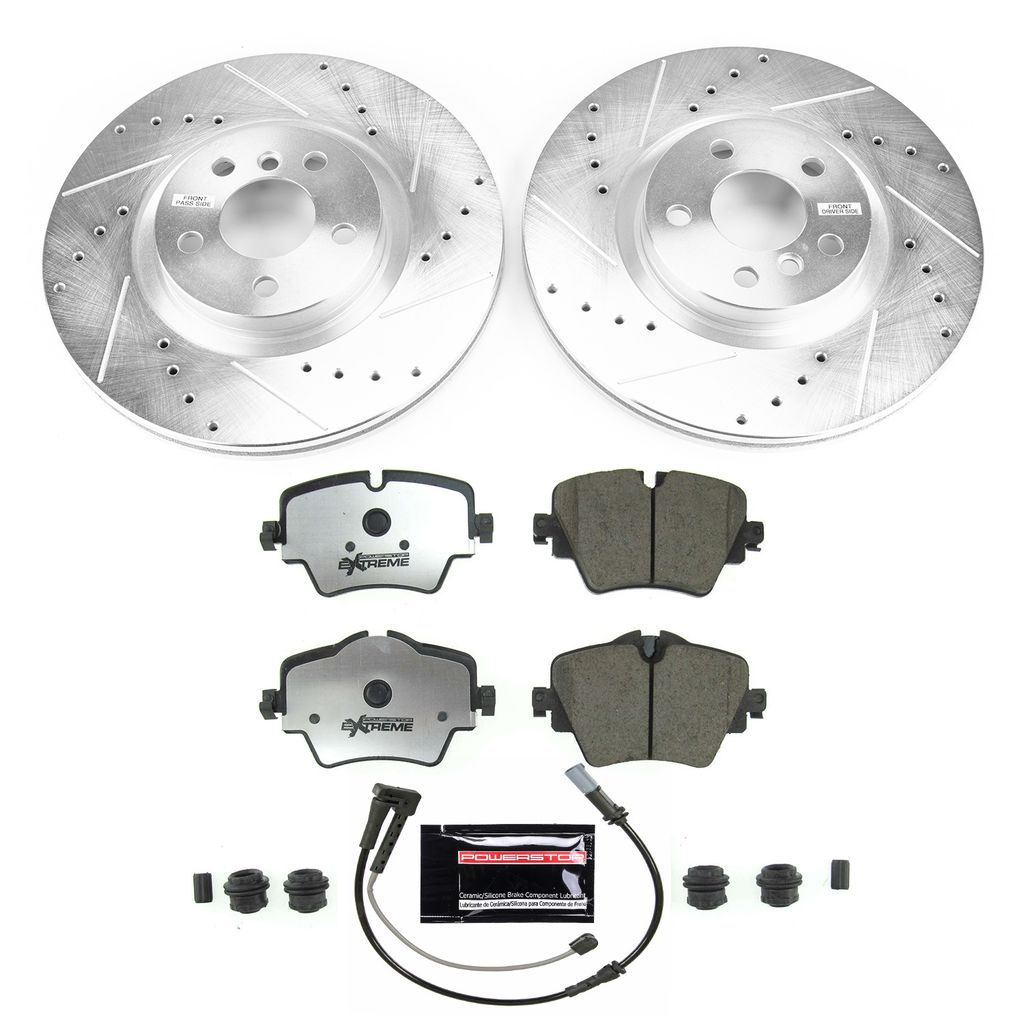 PowerStop K7888-26 - Z26 Drilled and Slotted Brake Rotors and Pads Kit