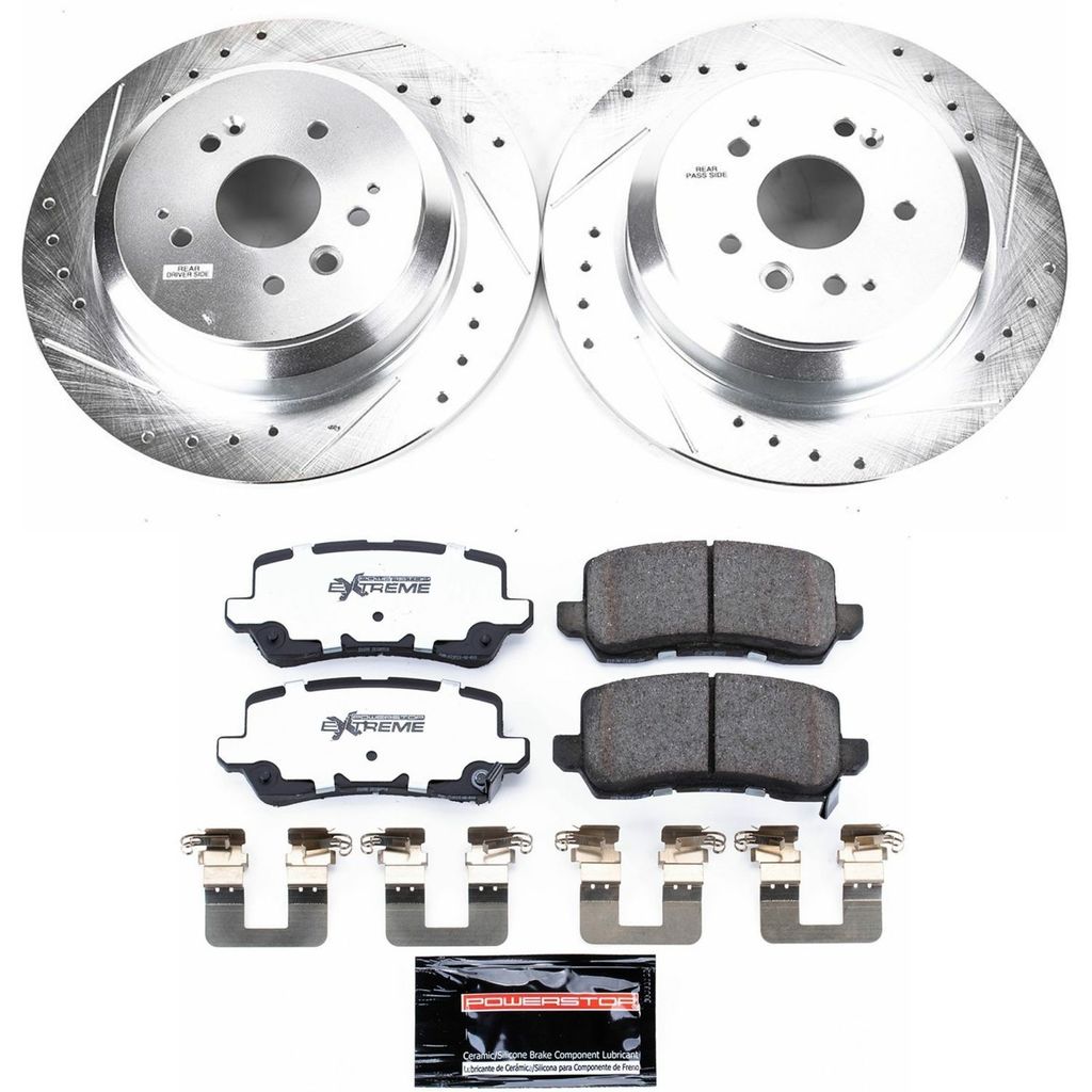 PowerStop K7901-26 - Z26 Drilled and Slotted Brake Rotors and Pads Kit