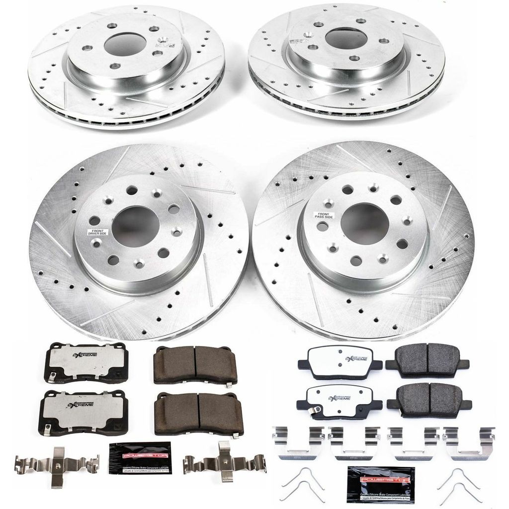 PowerStop K7908-26 - Z26 Drilled and Slotted Brake Rotors and Pads Kit