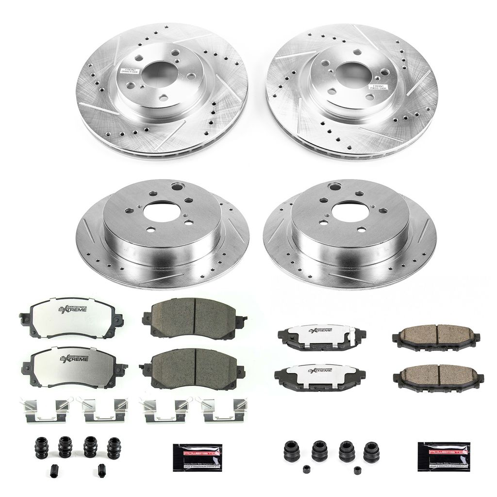 PowerStop K7926-26 - Z26 Drilled and Slotted Brake Rotors and Pads Kit