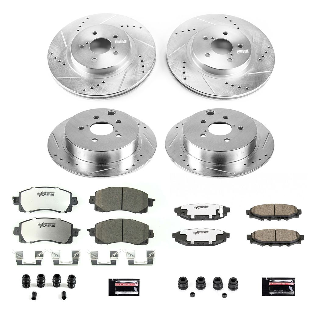PowerStop K7927-26 - Z26 Drilled and Slotted Brake Rotors and Pads Kit
