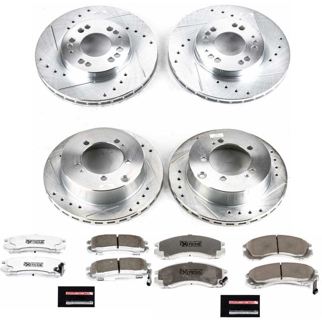 PowerStop K800-26 - Z26 Drilled and Slotted Brake Rotors and Pads Kit