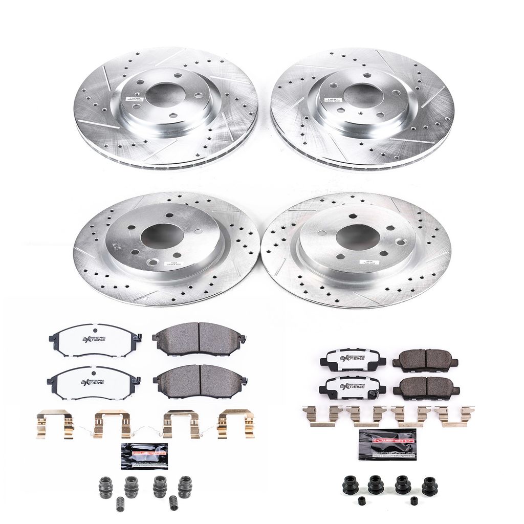 PowerStop K8060-26 - Z26 Drilled and Slotted Brake Rotors and Pads Kit