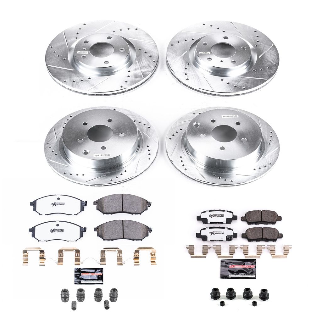 PowerStop K8061-26 - Z26 Drilled and Slotted Brake Rotors and Pads Kit
