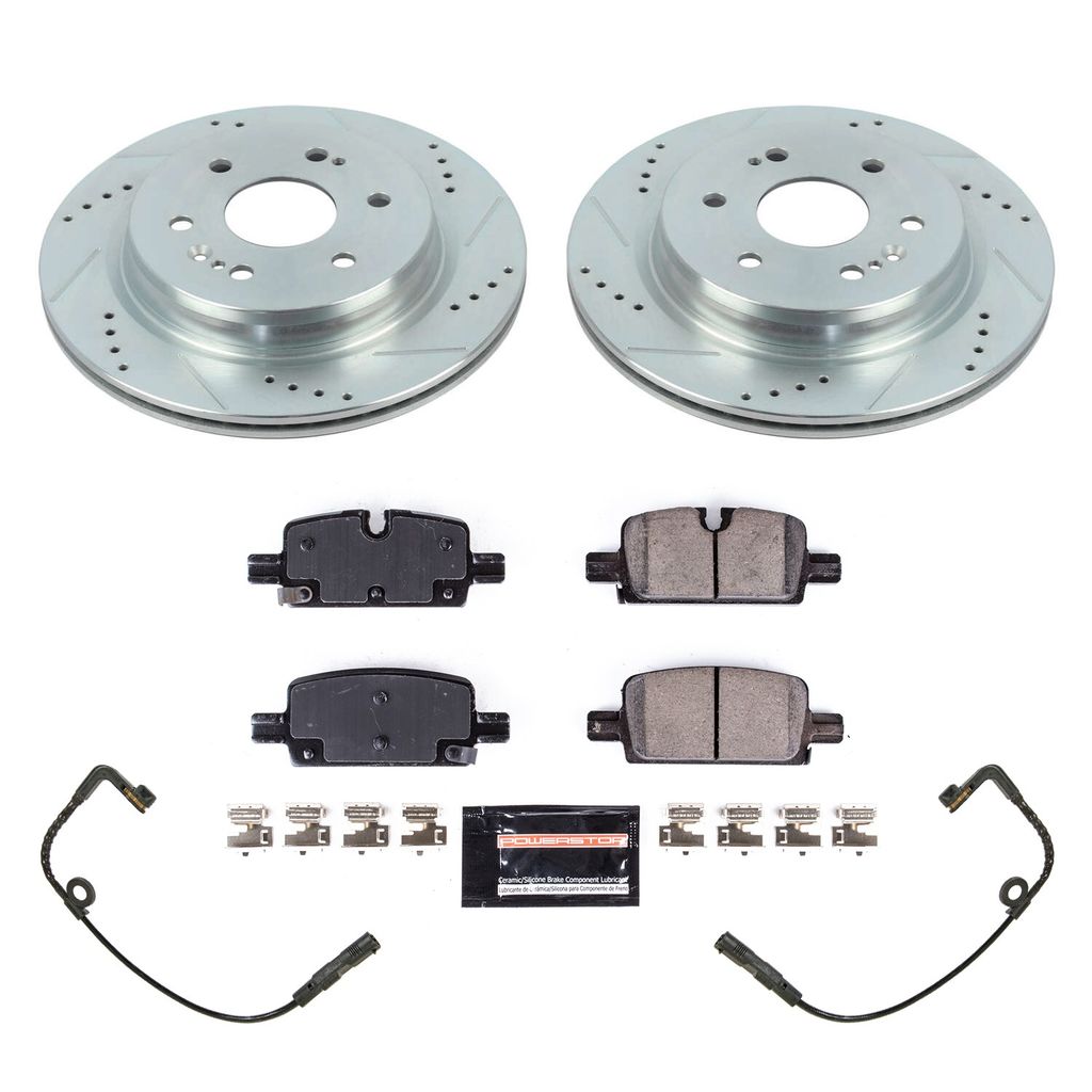 PowerStop K8173 - Z23 Drilled and Slotted Brake Rotors and Pads Kit