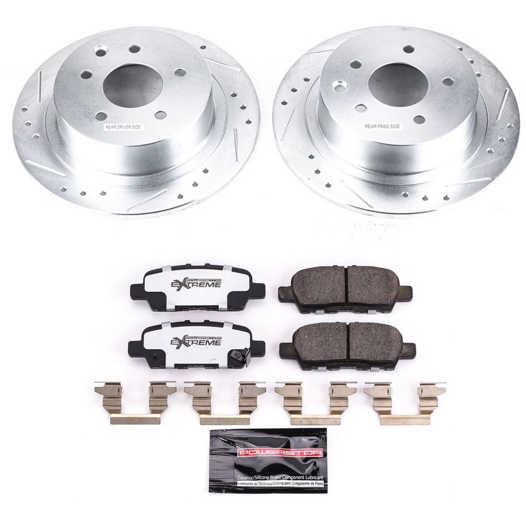 PowerStop K8335-26 - Z26 Drilled and Slotted Brake Rotors and Pads Kit