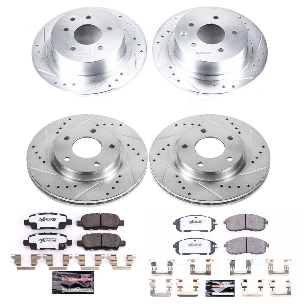 PowerStop K8359-26 - Z26 Drilled and Slotted Brake Rotors and Pads Kit