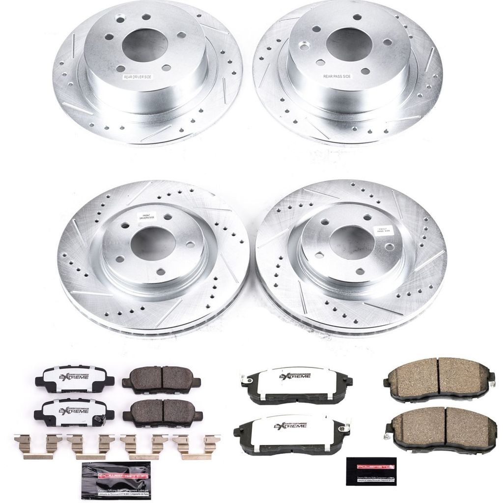 PowerStop K8360-26 - Z26 Drilled and Slotted Brake Rotors and Pads Kit