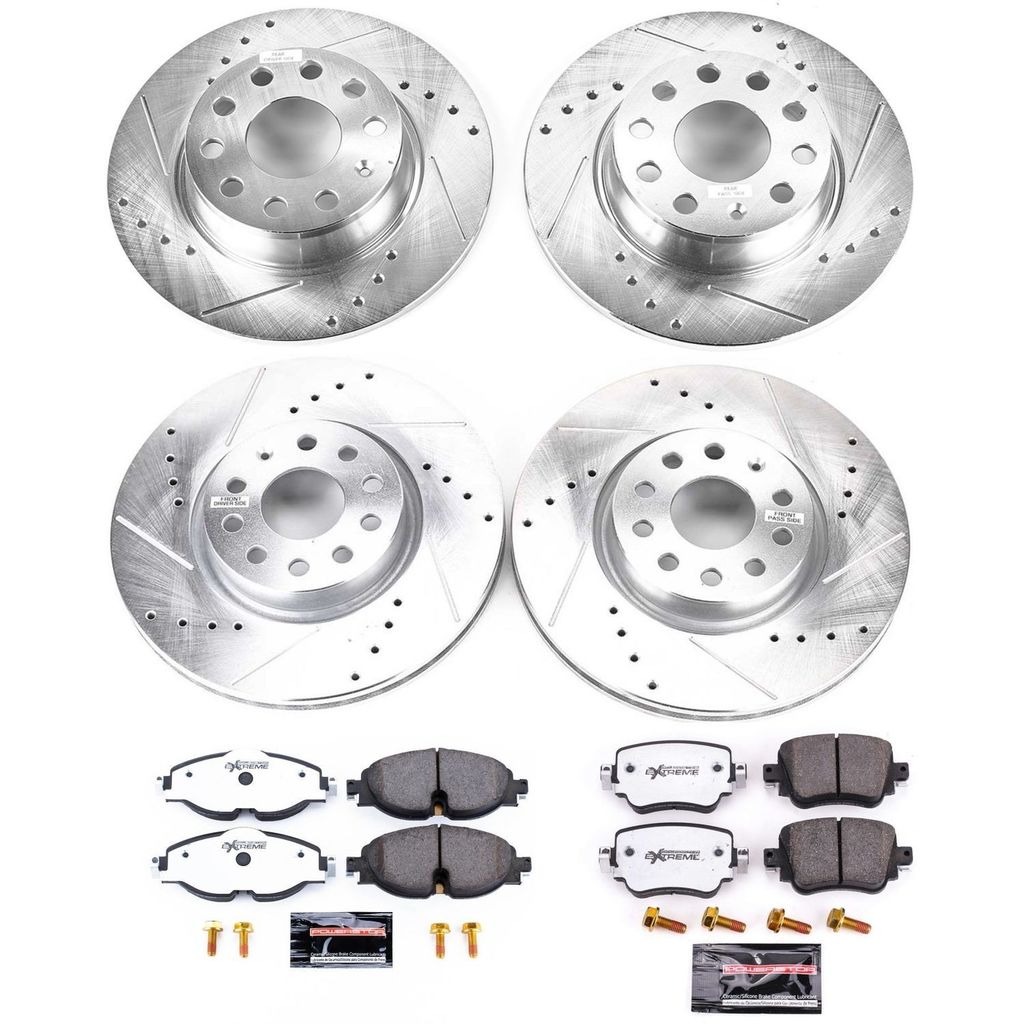 PowerStop K8364-26 - Z26 Drilled and Slotted Brake Rotors and Pads Kit