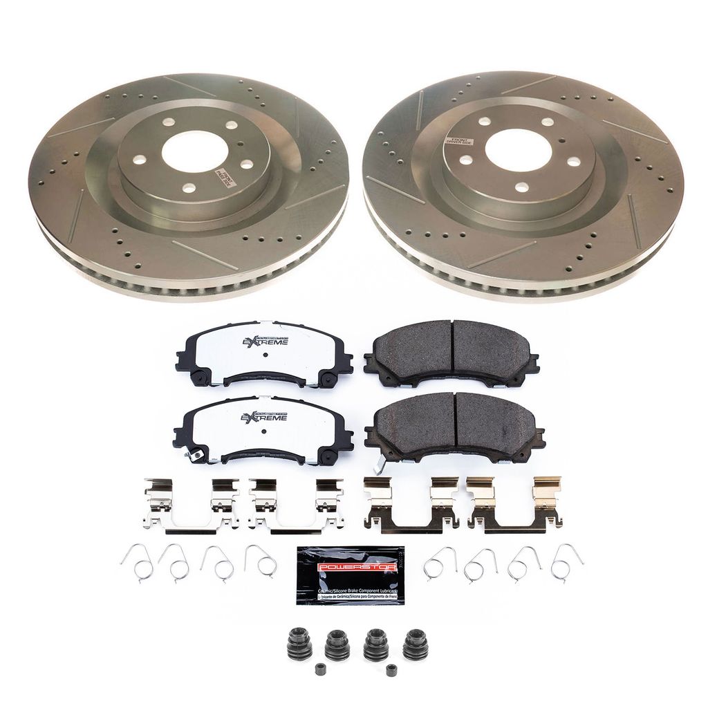 PowerStop K8415-26 - Z26 Drilled and Slotted Brake Rotors and Pads Kit