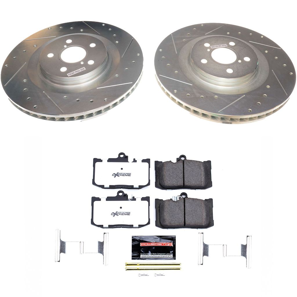 PowerStop K8418-26 - Z26 Drilled and Slotted Brake Rotors and Pads Kit