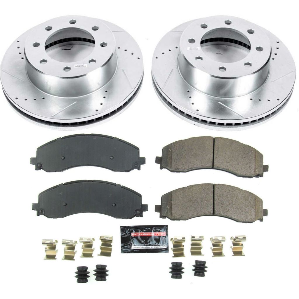 PowerStop K8478 - Z23 Drilled and Slotted Brake Rotors and Pads Kit