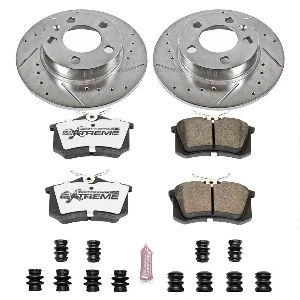 PowerStop K848-26 - Z26 Drilled and Slotted Brake Rotors and Pads Kit