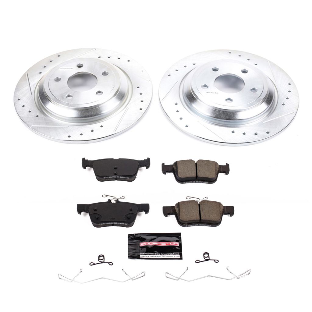PowerStop K8642 - Z23 Drilled and Slotted Brake Rotors and Pads Kit