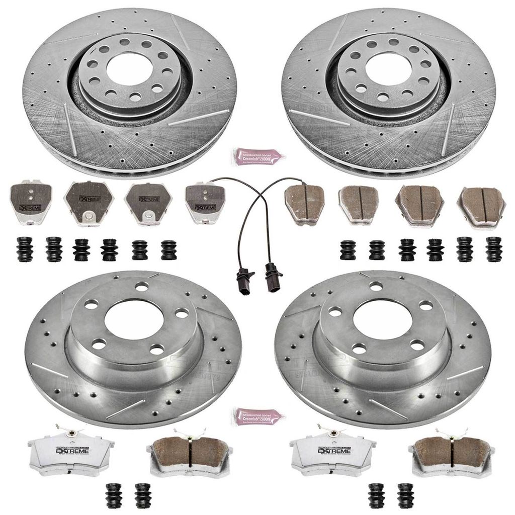 PowerStop K889-26 - Z26 Drilled and Slotted Brake Rotors and Pads Kit