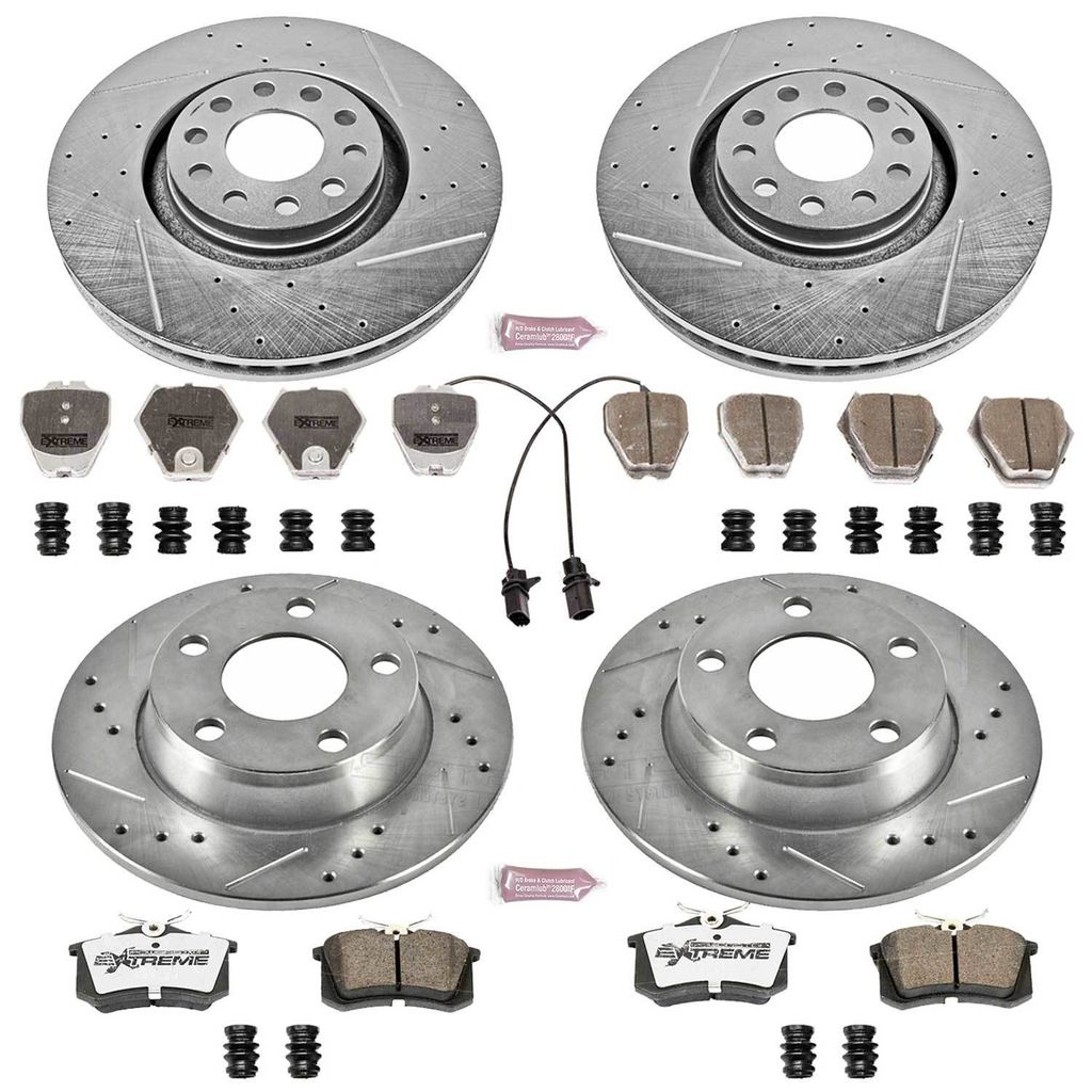 PowerStop K890-26 - Z26 Drilled and Slotted Brake Rotors and Pads Kit
