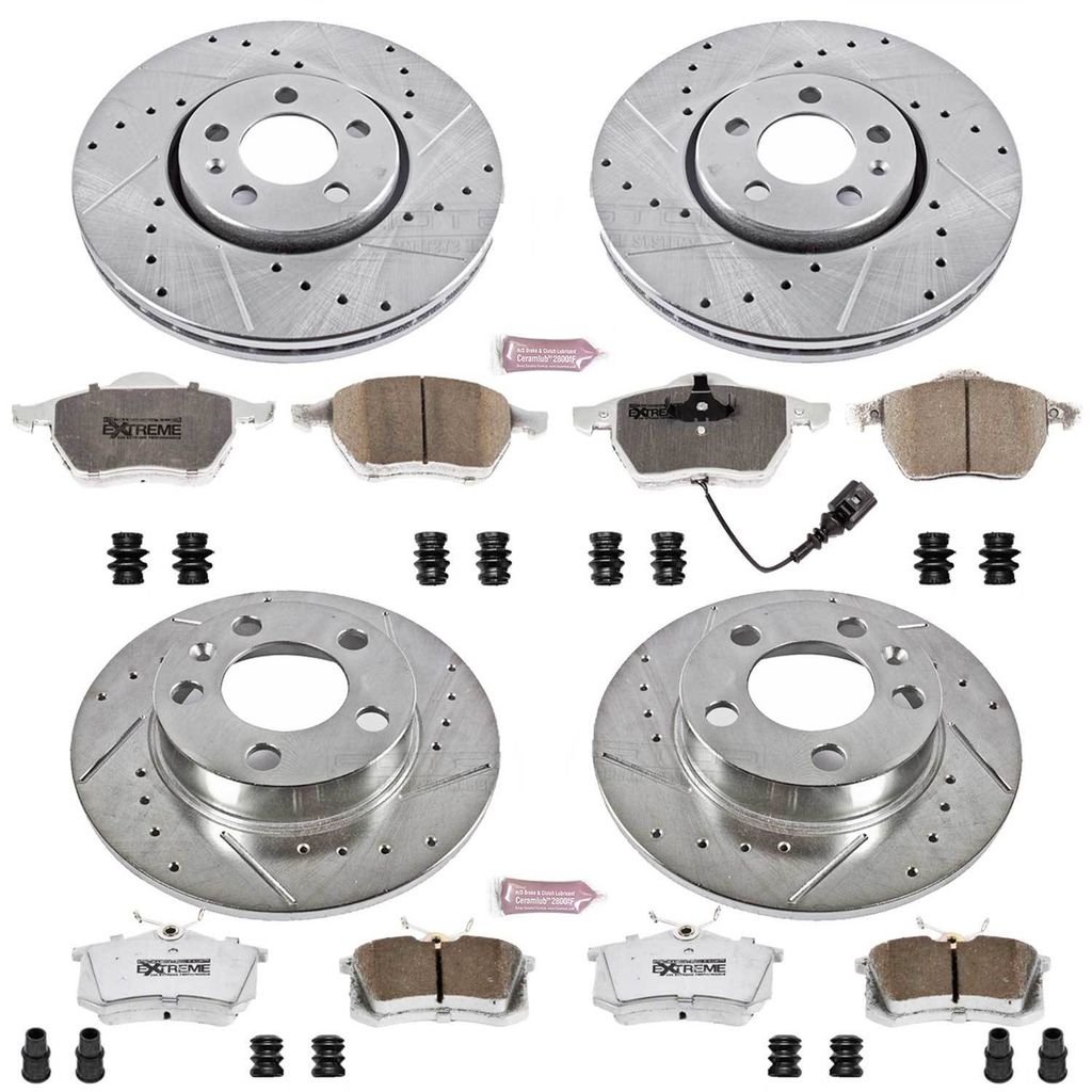 PowerStop K899-26 - Z26 Drilled and Slotted Brake Rotors and Pads Kit