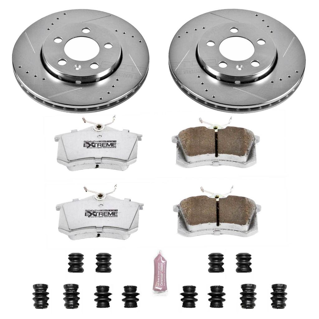 PowerStop K920-26 - Z26 Drilled and Slotted Brake Rotors and Pads Kit