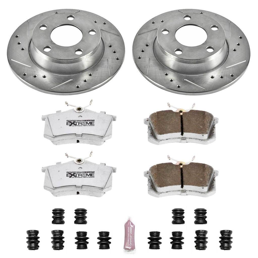 PowerStop K940-26 - Z26 Drilled and Slotted Brake Rotors and Pads Kit