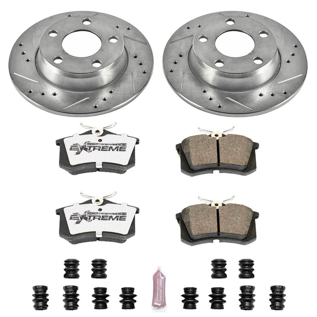 PowerStop K941-26 - Z26 Drilled and Slotted Brake Rotors and Pads Kit