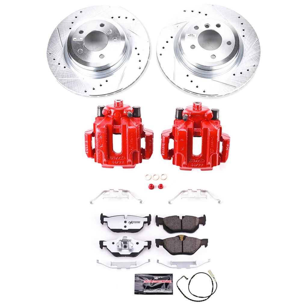 PowerStop KC044-26 - Z26 Drilled and Slotted Brake Pad, Rotor, and Caliper Kit