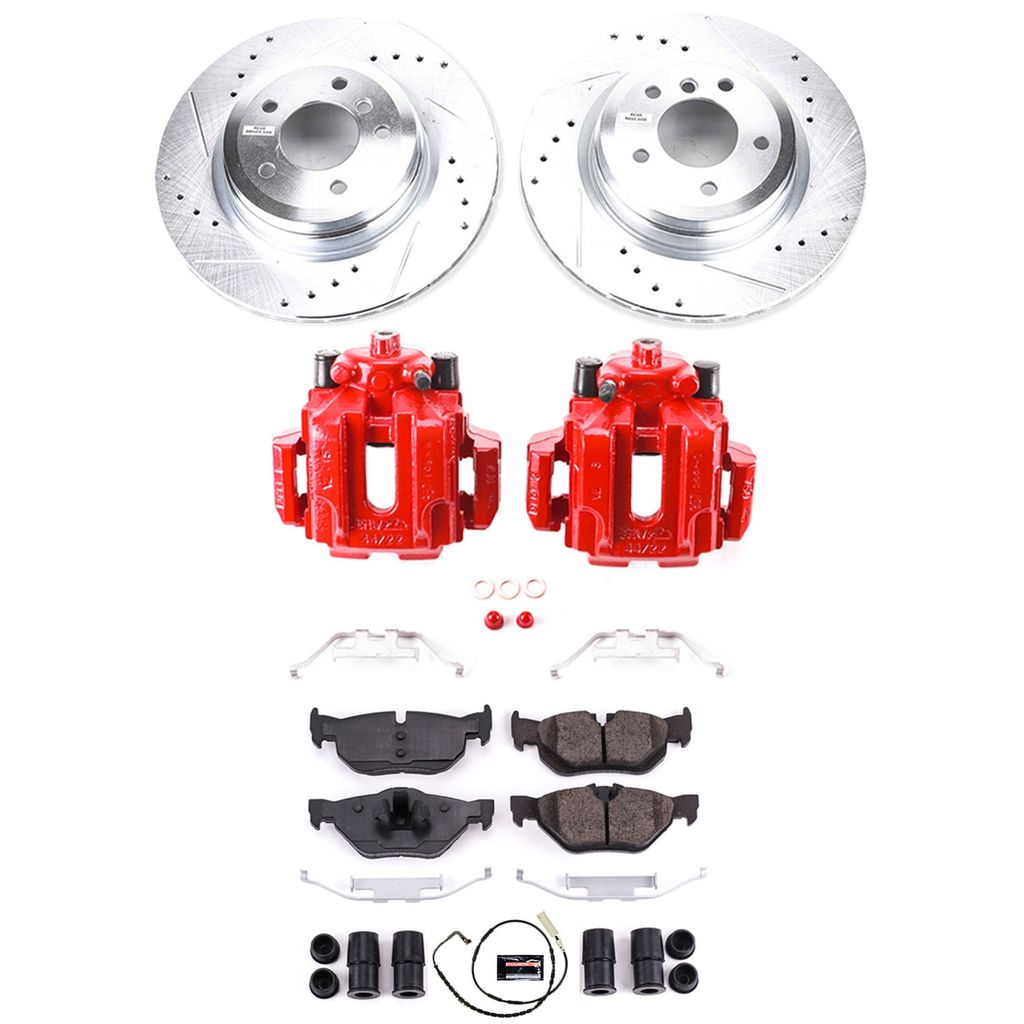 PowerStop KC044 - Z23 Drilled and Slotted Brake Pad, Rotor, and Caliper Kit