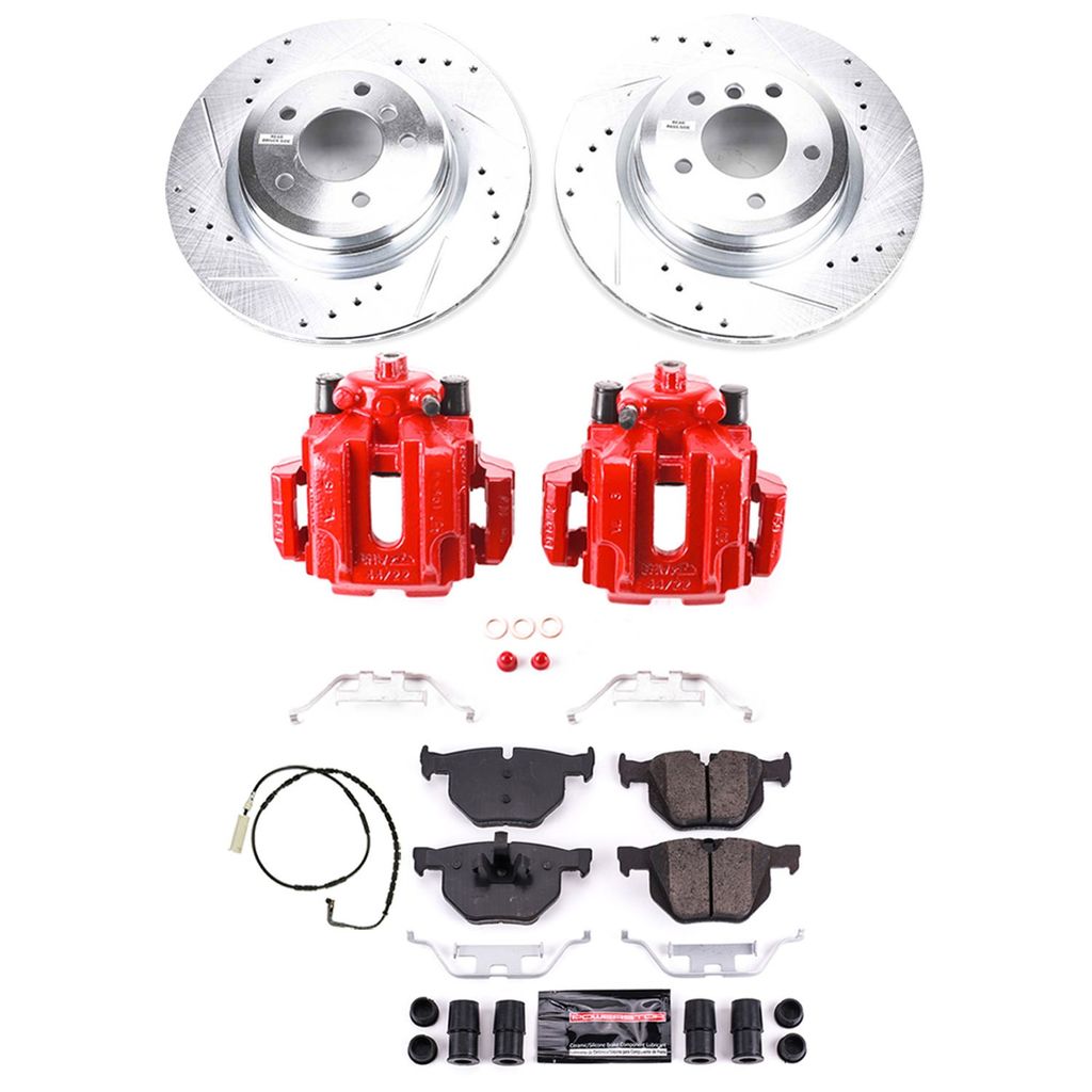 PowerStop KC045 - Z23 Drilled and Slotted Brake Pad, Rotor, and Caliper Kit
