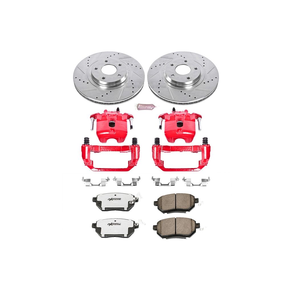 Z26 Drilled and Slotted Brake Pad, Rotor, and Caliper Kit