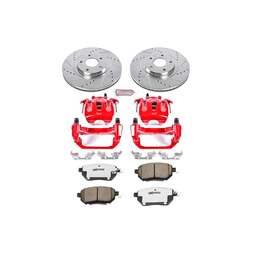 PowerStop KC091A-26 - Z26 Drilled and Slotted Brake Pad, Rotor, and Caliper Kit
