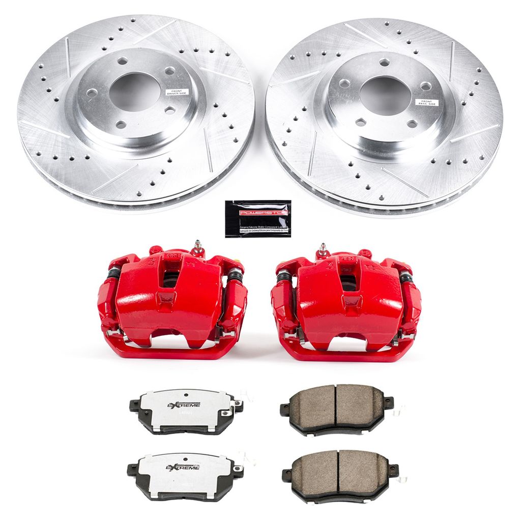 PowerStop KC091B-26 - Z26 Drilled and Slotted Brake Pad, Rotor, and Caliper Kit