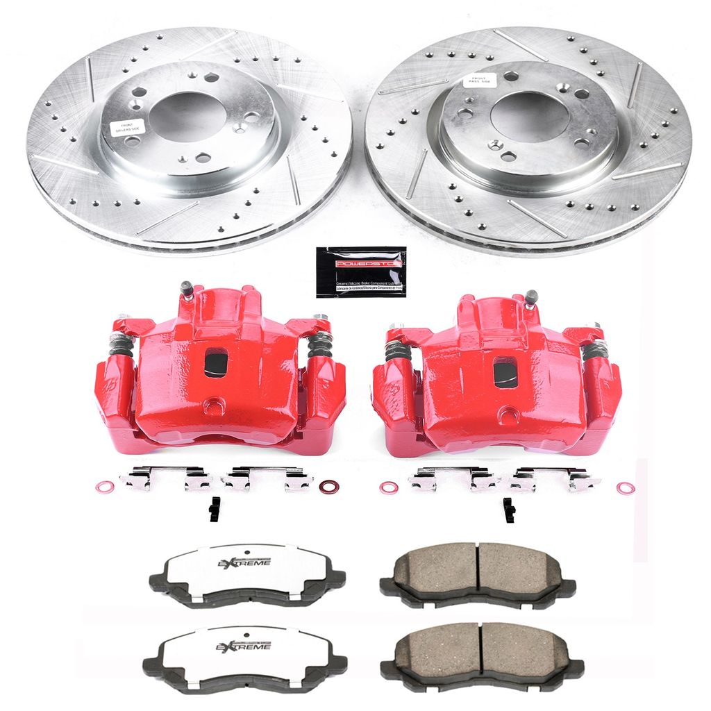 PowerStop KC094-26 - Z26 Drilled and Slotted Brake Pad, Rotor, and Caliper Kit