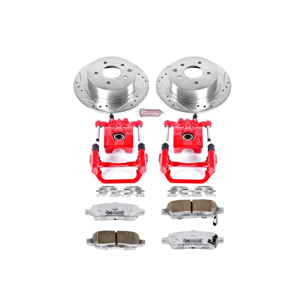 Z26 Drilled and Slotted Brake Pad, Rotor, and Caliper Kit