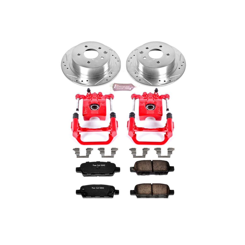 Z23 Drilled and Slotted Brake Pad, Rotor, and Caliper Kit