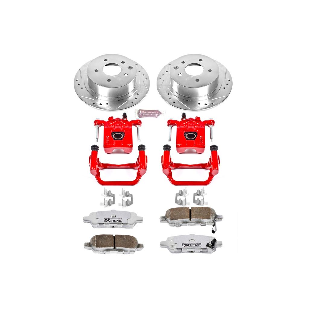 PowerStop KC098A-26 - Z26 Drilled and Slotted Brake Pad, Rotor, and Caliper Kit