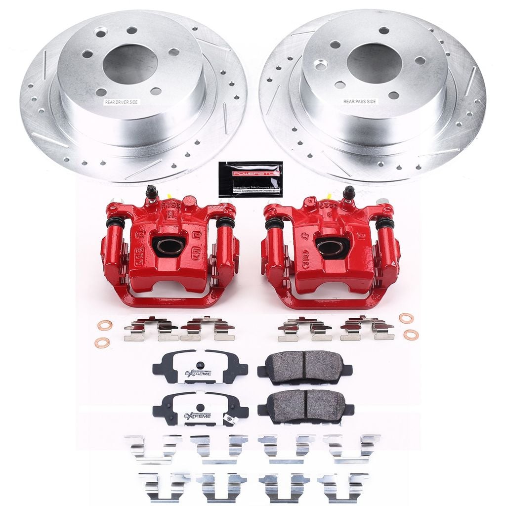 PowerStop KC098B-26 - Z26 Drilled and Slotted Brake Pad, Rotor, and Caliper Kit