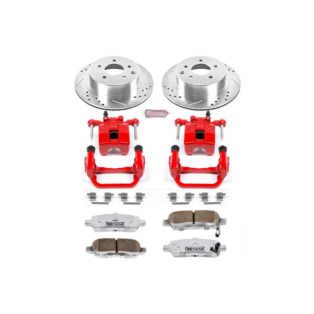 PowerStop KC103-26 - Z26 Drilled and Slotted Brake Pad, Rotor, and Caliper Kit