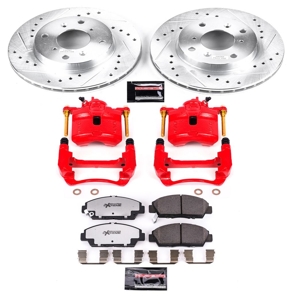 Z26 Drilled and Slotted Brake Pad, Rotor, and Caliper Kit