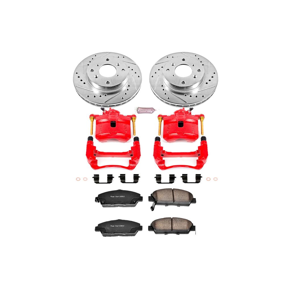 Z23 Drilled and Slotted Brake Pad, Rotor, and Caliper Kit