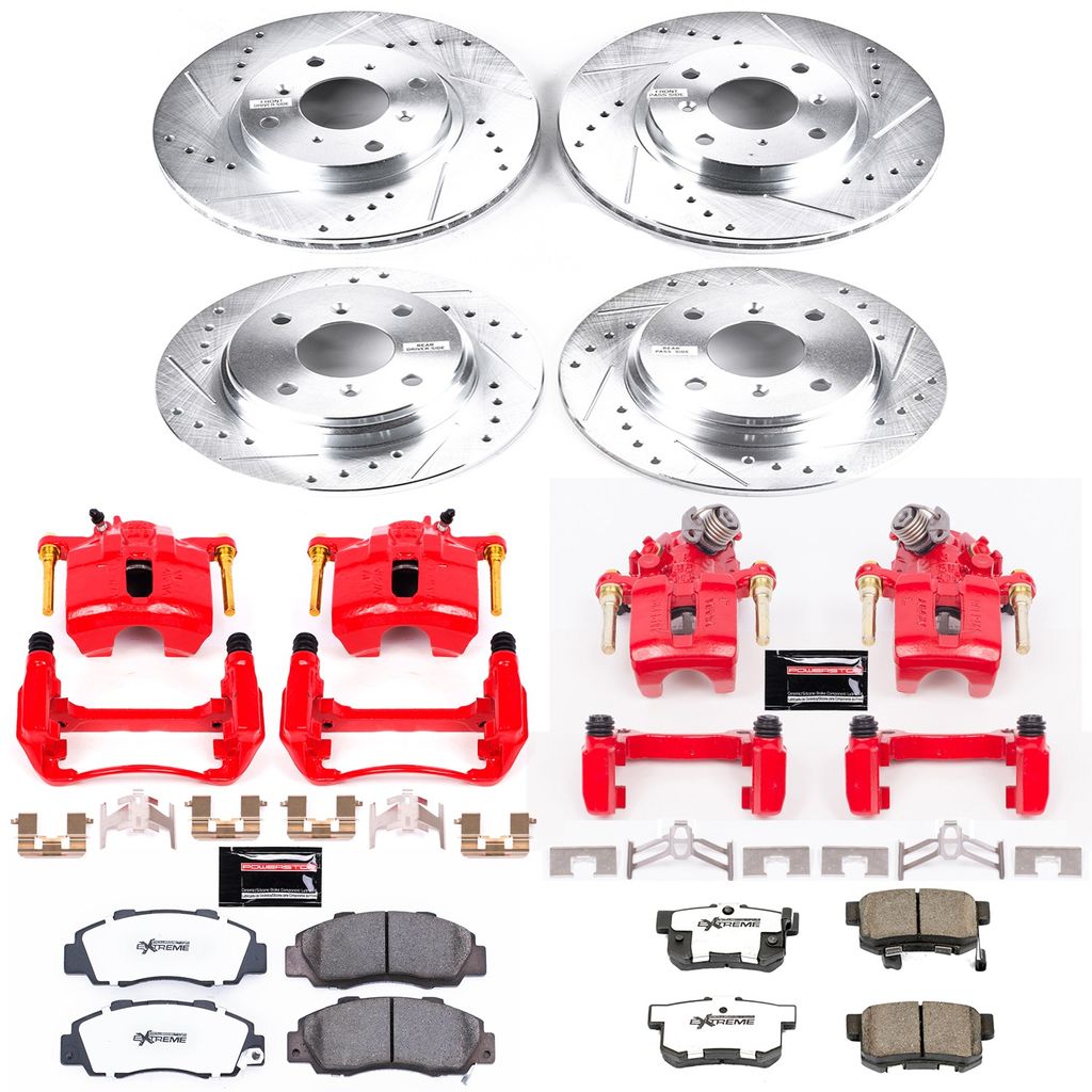 PowerStop KC1038-26 - Z26 Drilled and Slotted Brake Pad, Rotor, and Caliper Kit