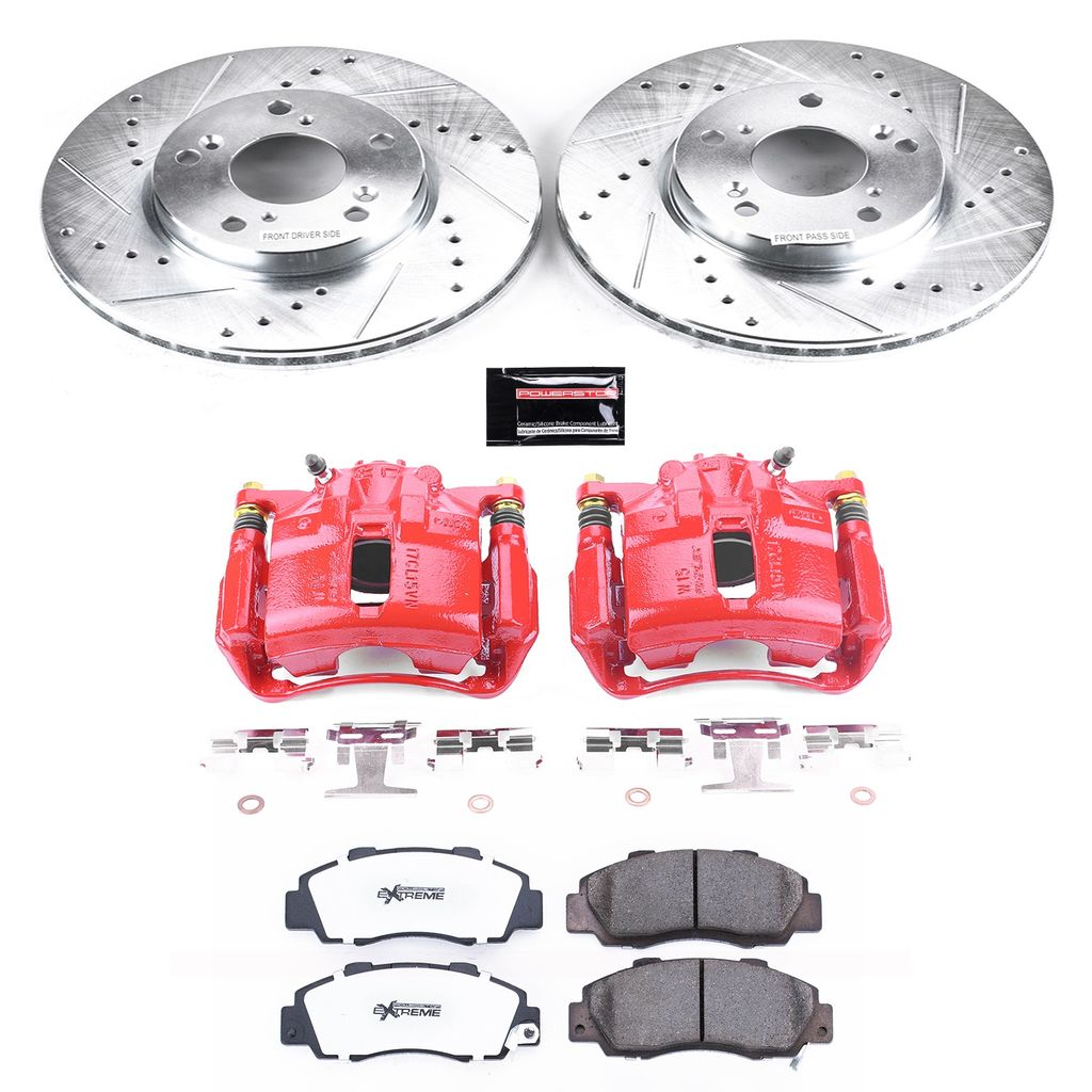 PowerStop KC1041-26 - Z26 Drilled and Slotted Brake Pad, Rotor, and Caliper Kit